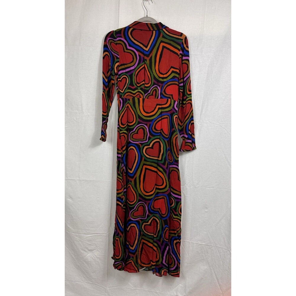 Farm Rio‎ Maxi Dress, Rainbow Wild Hearts, Valentine, Small, New! - Picture 6 of 8
